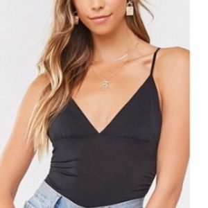 Forever 21 Ruched V- neck cami